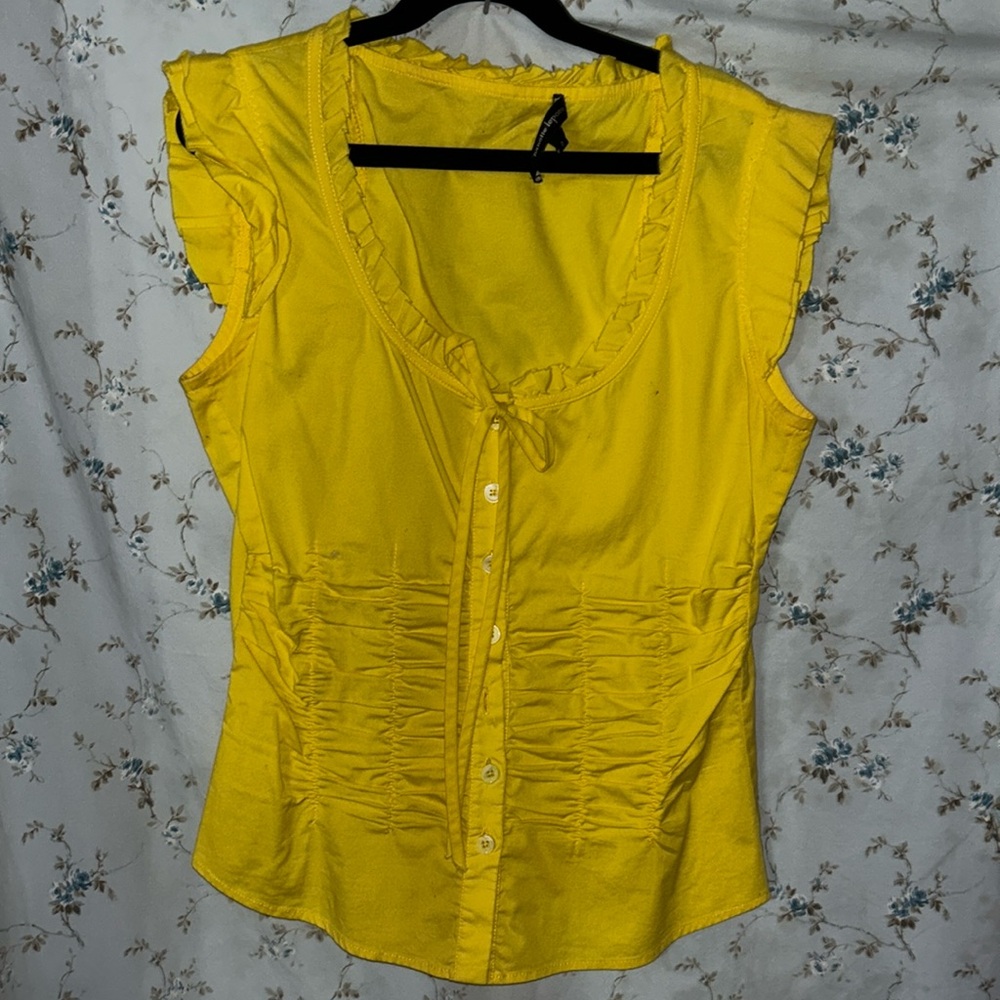 Nanette Lapore yellow shirt